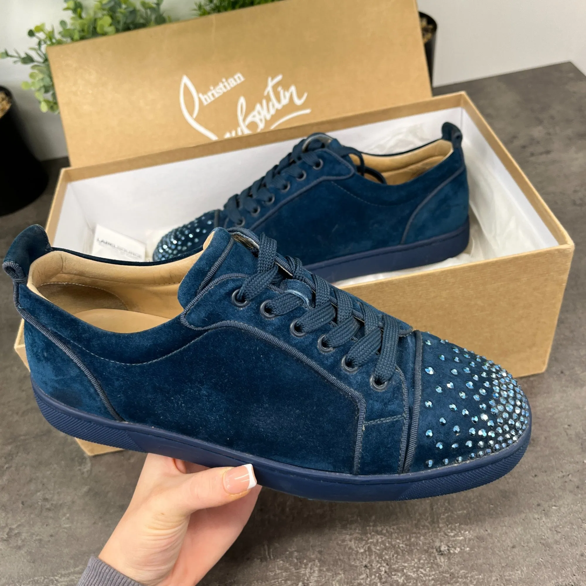 Men's Louisjunior Degra Low Trainers Navy Size EU 40 / UK 6