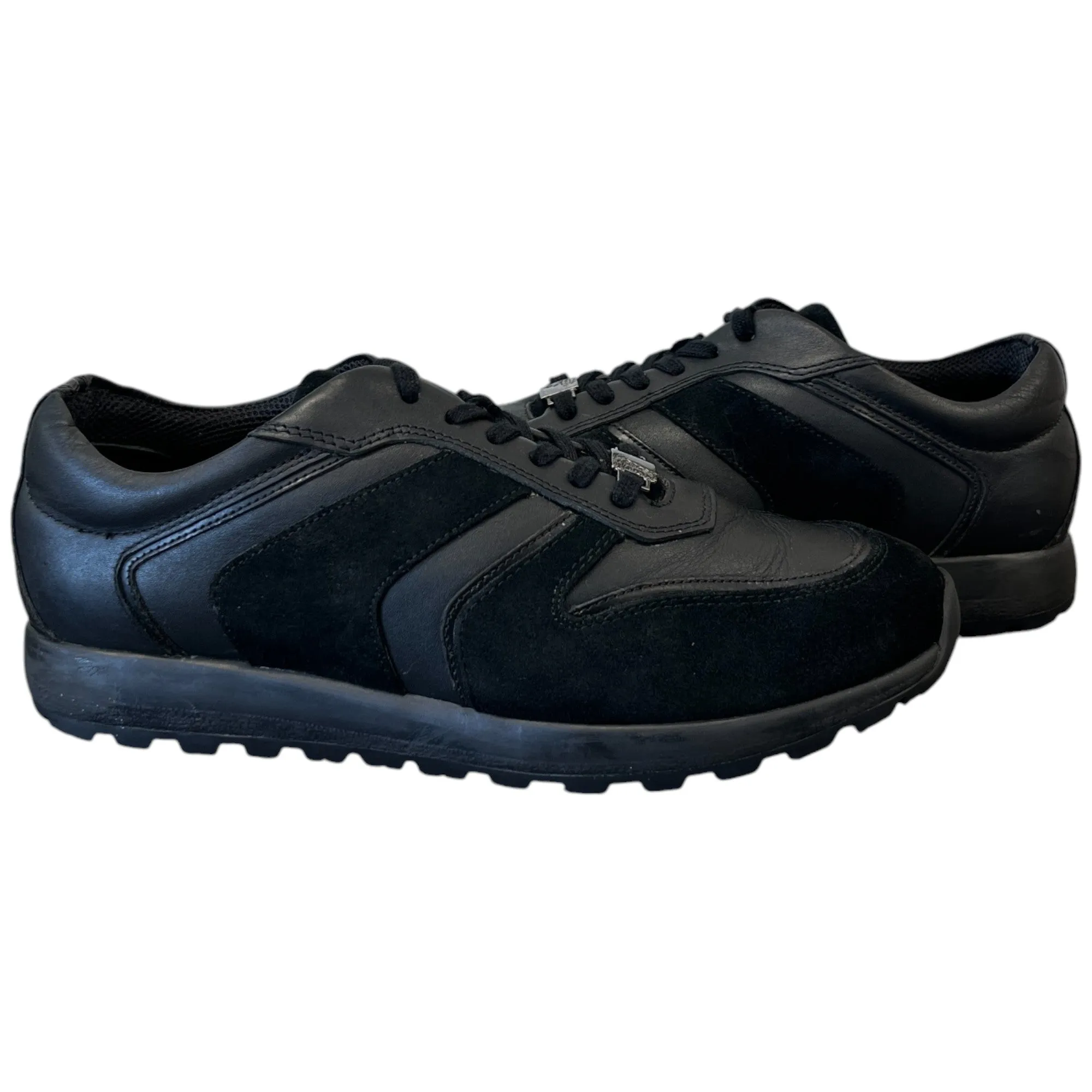 Men's Medusa Plaque Low Trainers Black Size EU 41 / UK 7