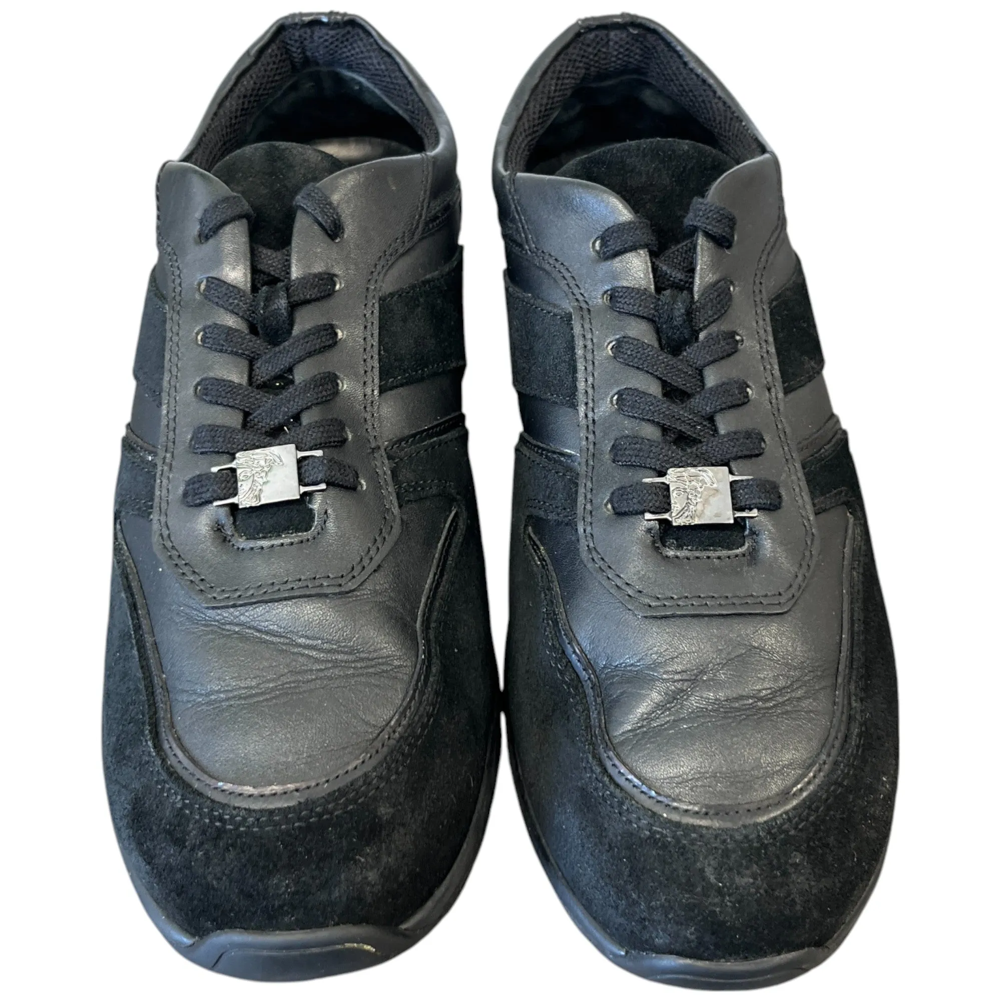 Men's Medusa Plaque Low Trainers Black Size EU 41 / UK 7