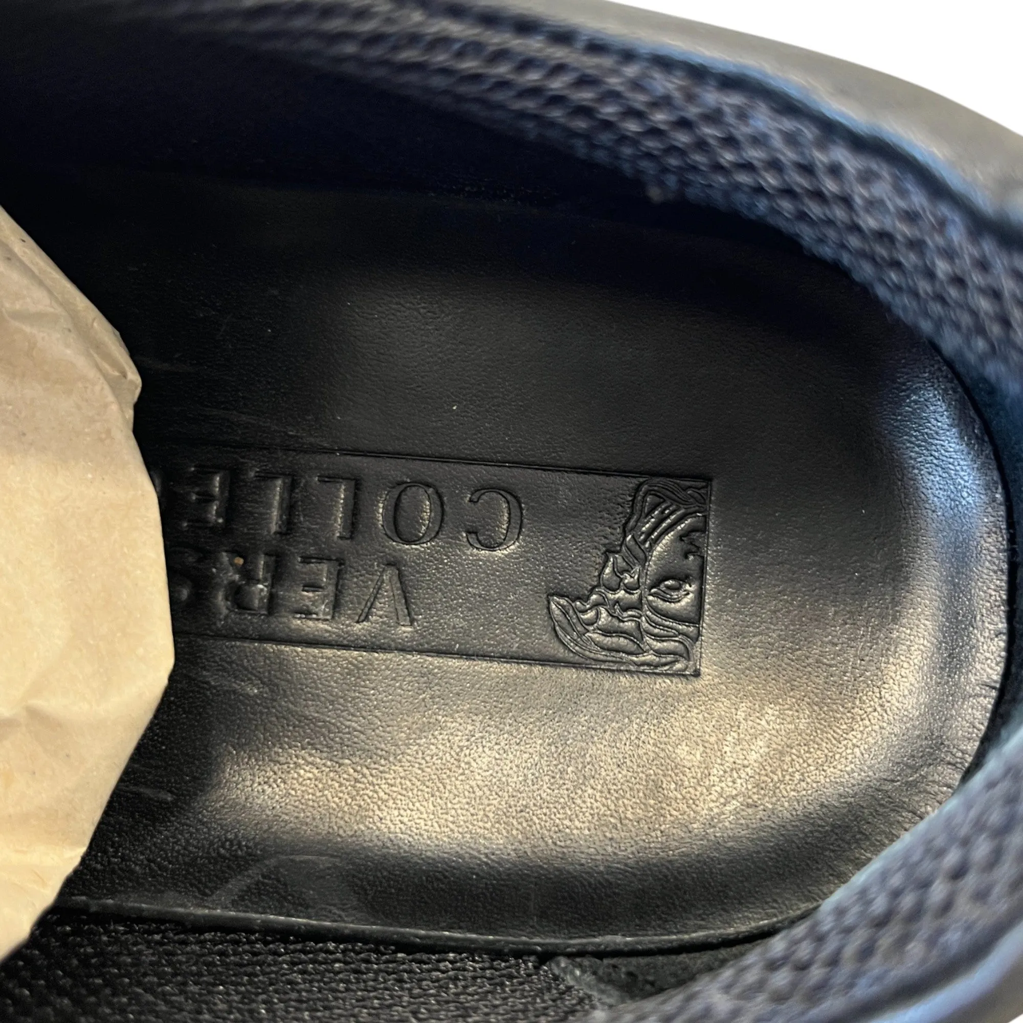 Men's Medusa Plaque Low Trainers Black Size EU 41 / UK 7