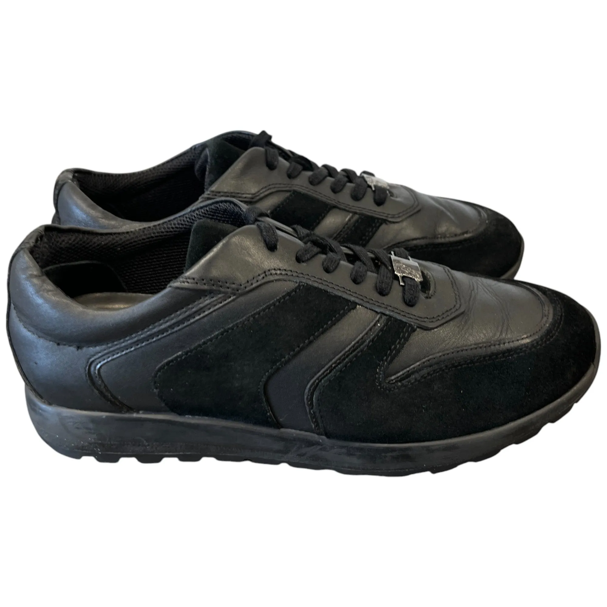 Men's Medusa Plaque Low Trainers Black Size EU 41 / UK 7