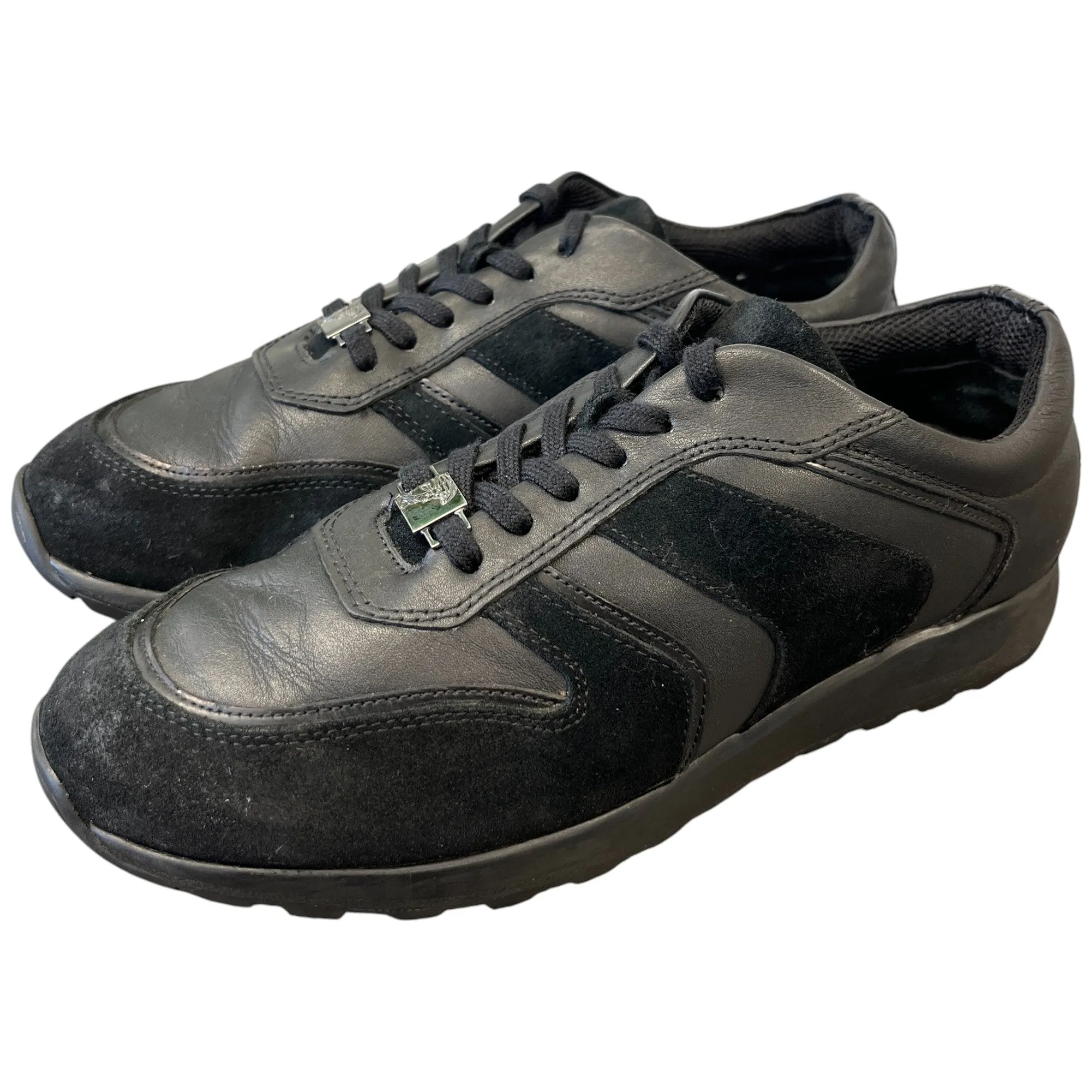 Men's Medusa Plaque Low Trainers Black Size EU 41 / UK 7