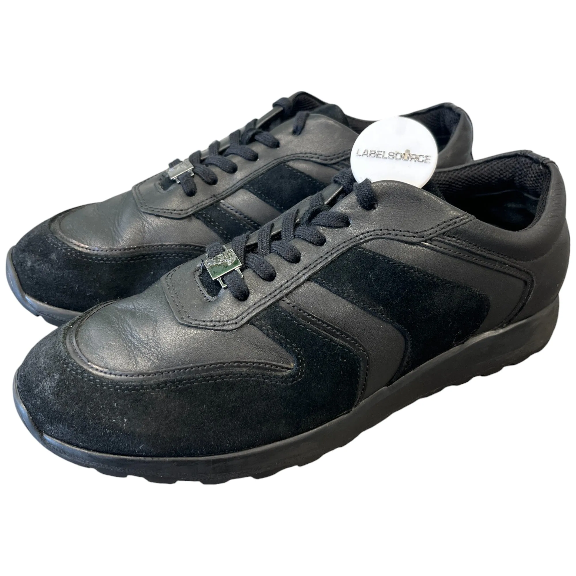 Men's Medusa Plaque Low Trainers Black Size EU 41 / UK 7