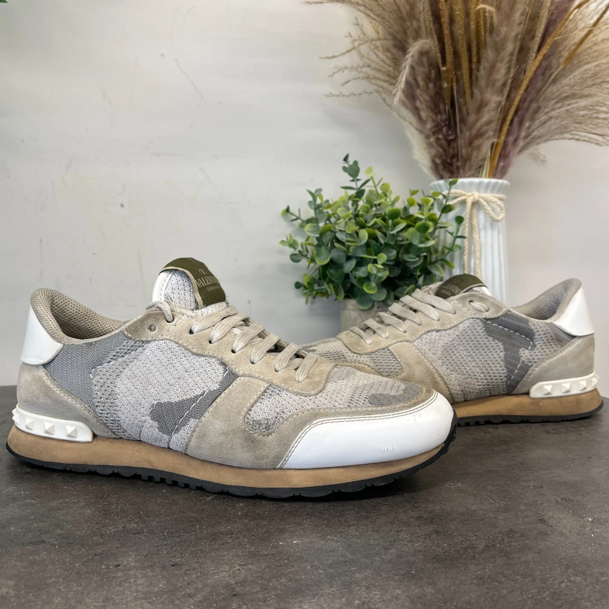 Men's Rockrunner Camouflage Low Trainers Grey Size EU 40 / UK 6