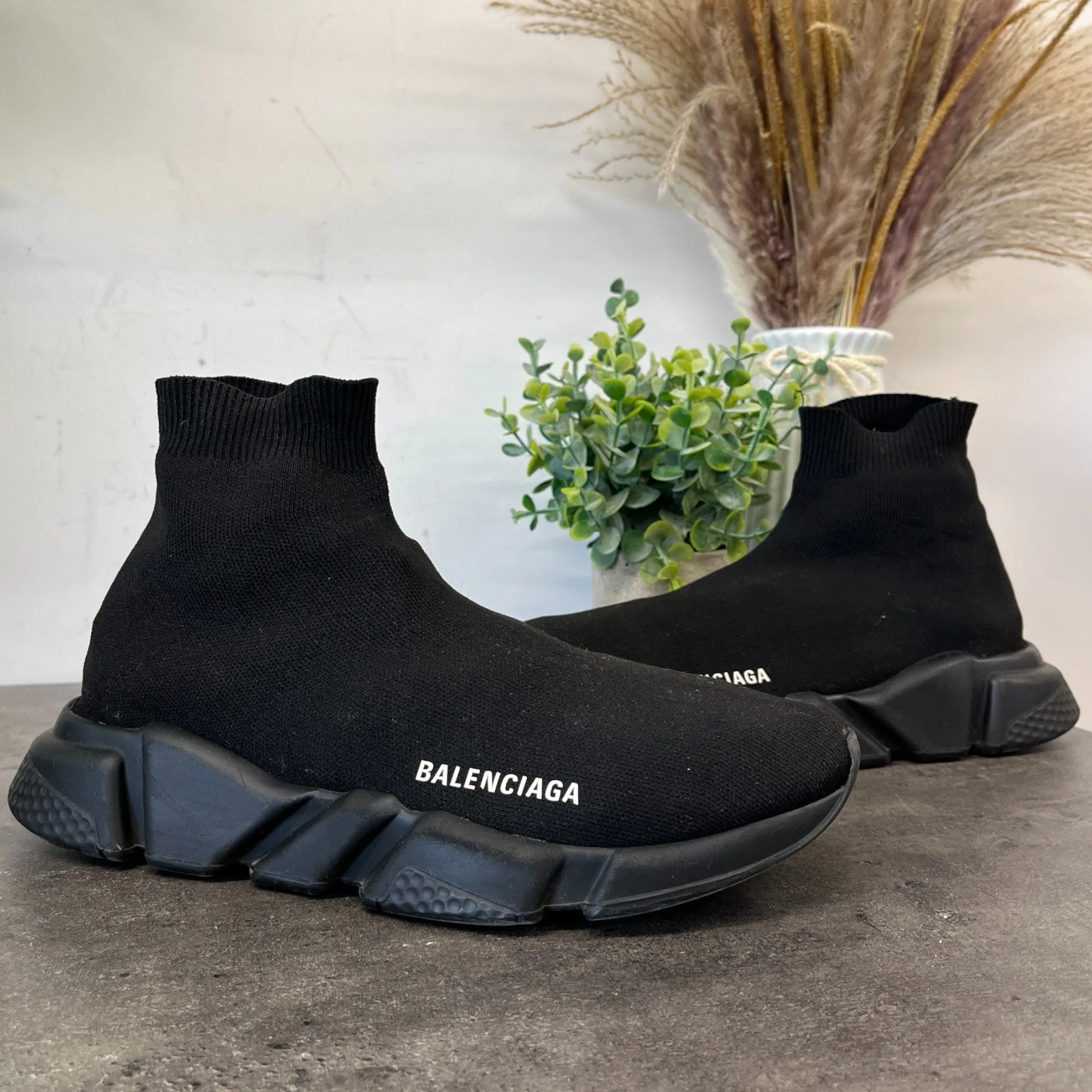 Men's Speed Sock High Trainers Black Size EU 41 / UK 7