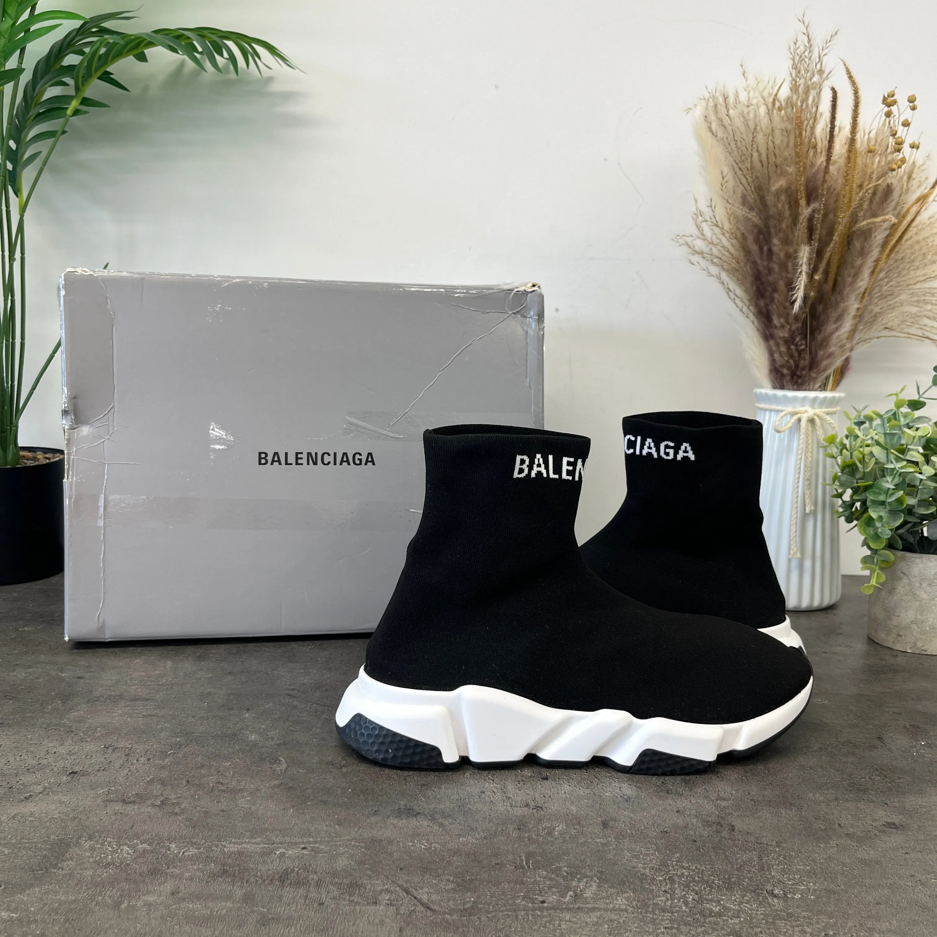 Men's Speed Sock High Trainers Black Size EU 42 / UK 8