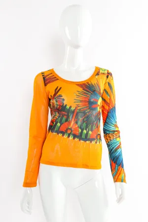 Mesh Feather Top