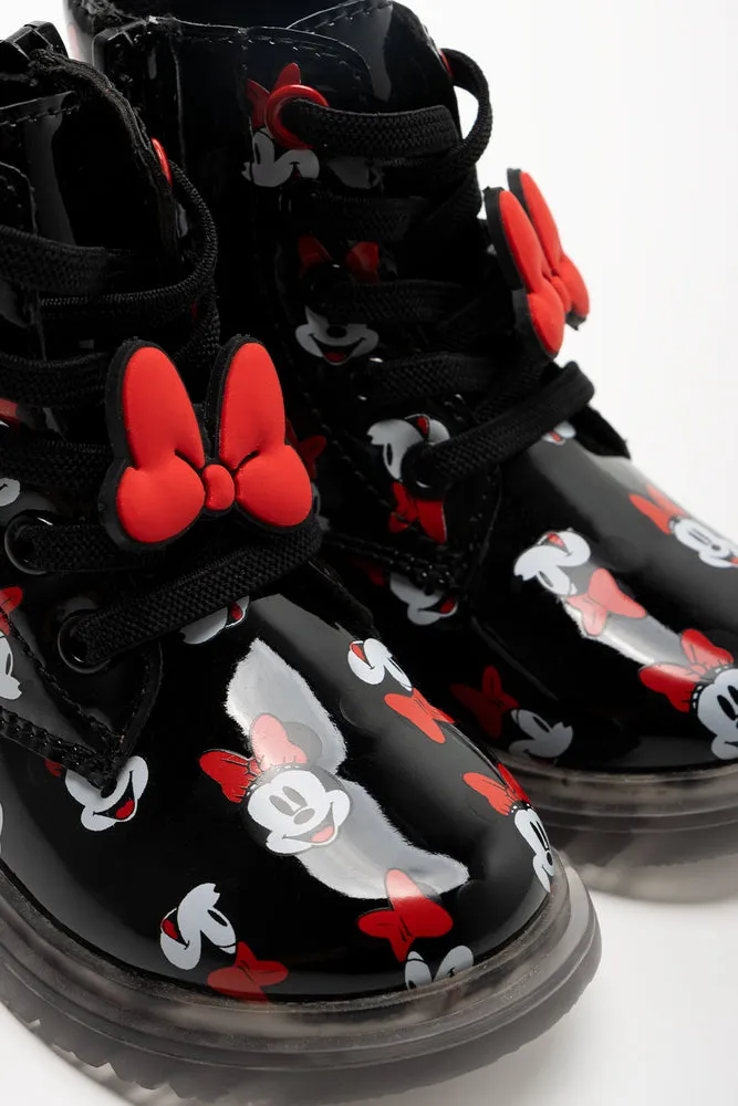 Minnie Mouse Light Up Boots Black