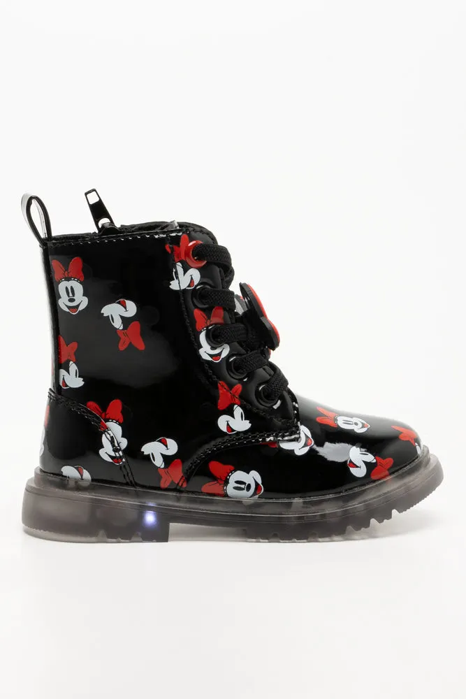Minnie Mouse Light Up Boots Black