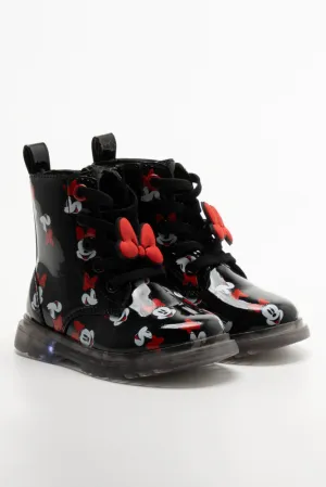 Minnie Mouse Light Up Boots Black