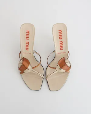 Miu Miu Orange & Cream Rose Heels
