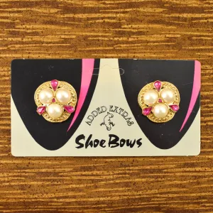 NOS Pink & Pearl Shoe Clips
