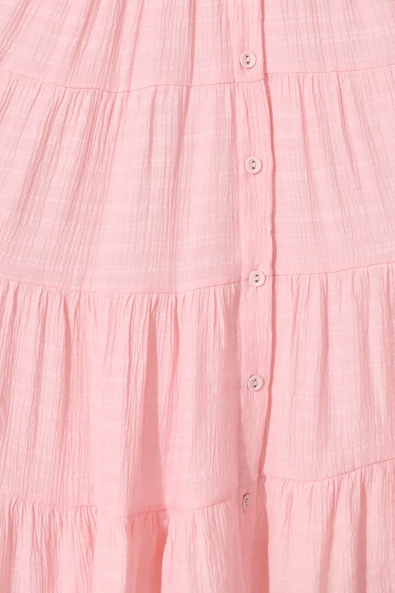 Pale Pink Chiffon Midi Dress - Modica Style
