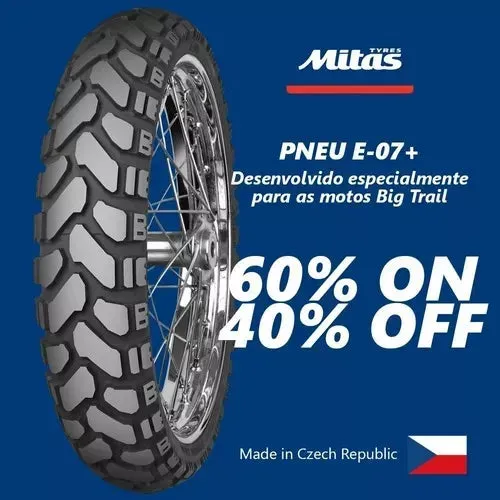 Par Pneu Mitas E-07   ( Plus ) ( Enduro Trail  ) - Dianteiro 90/90-21 ( 54H ) e Traseiro 150/70-17 ( 69H )