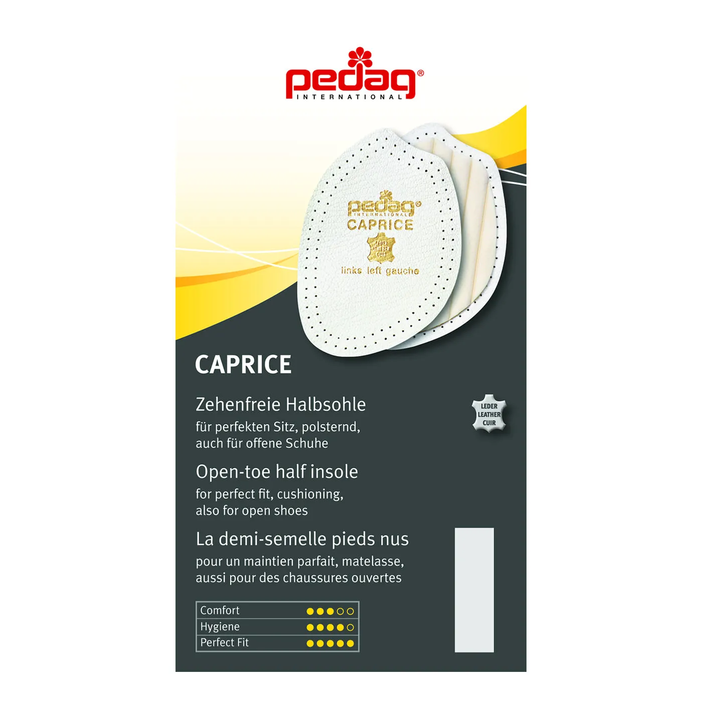 Pedag Caprice Leather Half Insoles Hi Heels, Shoes, Peep Toes Open Toe Shoes