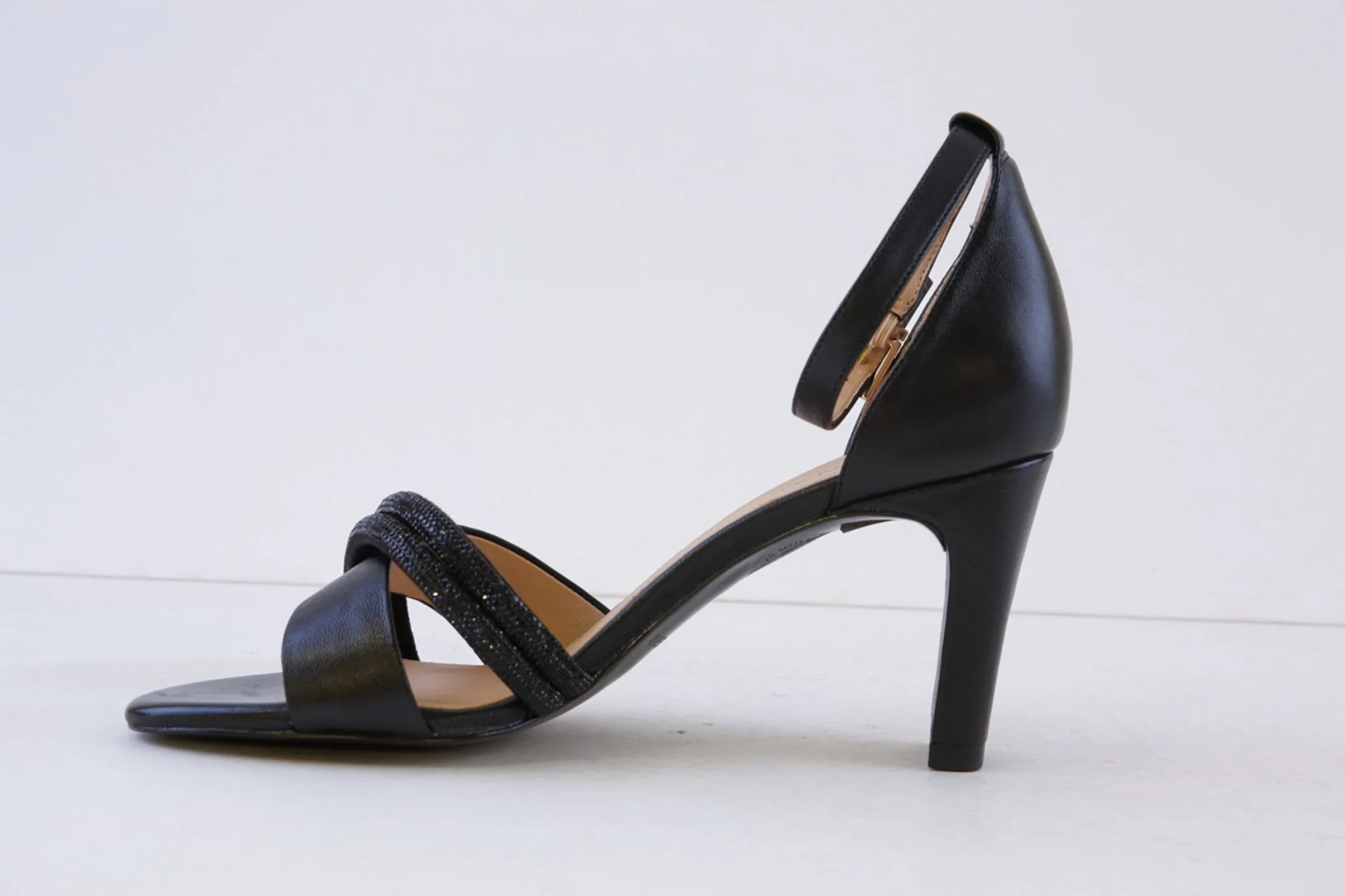 PETER KAISER - 78344-022 HIGH HEEL ANKLE STRAP SANDAL - BLACK