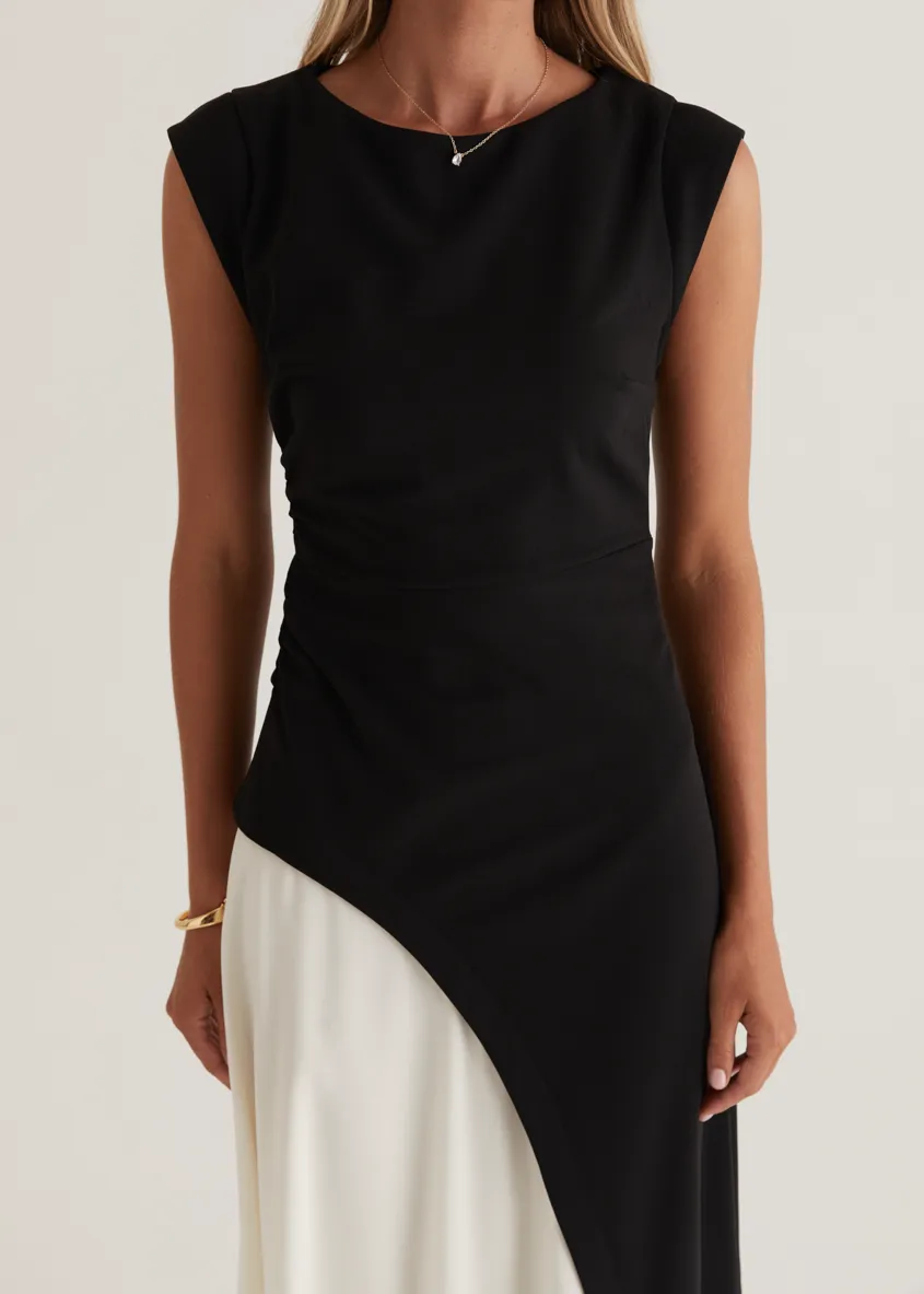 Picasso Maxi Dress - Black Splice