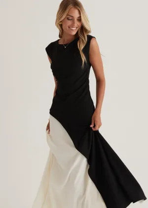 Picasso Maxi Dress - Black Splice