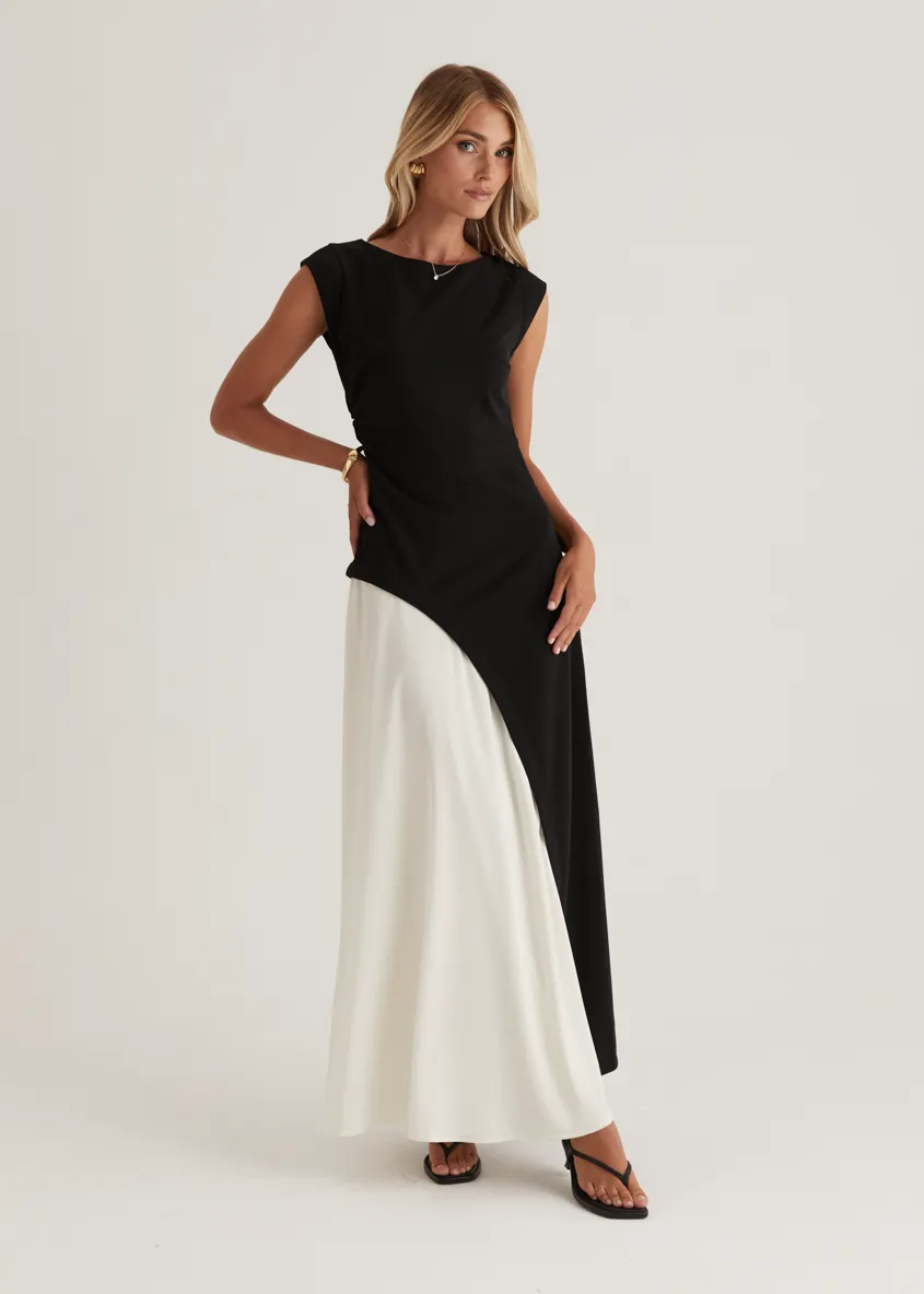 Picasso Maxi Dress - Black Splice