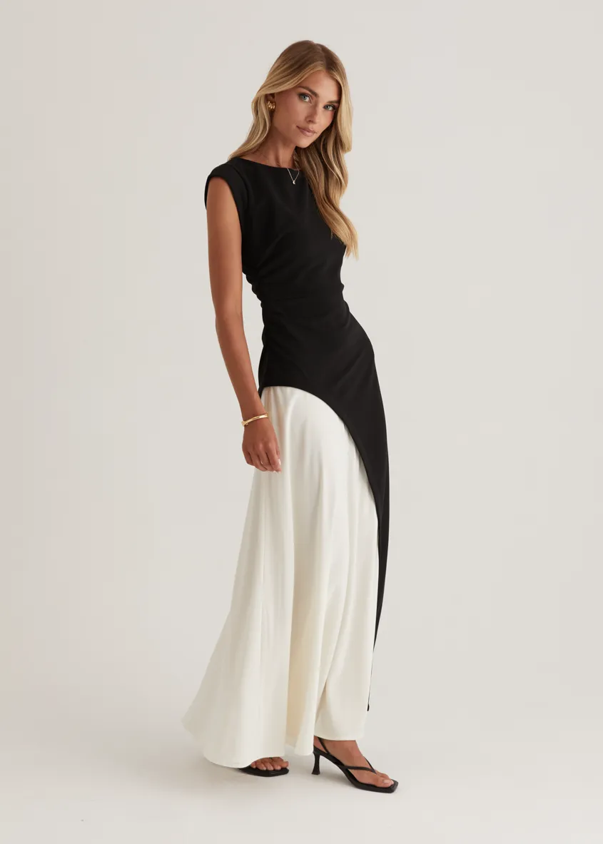 Picasso Maxi Dress - Black Splice