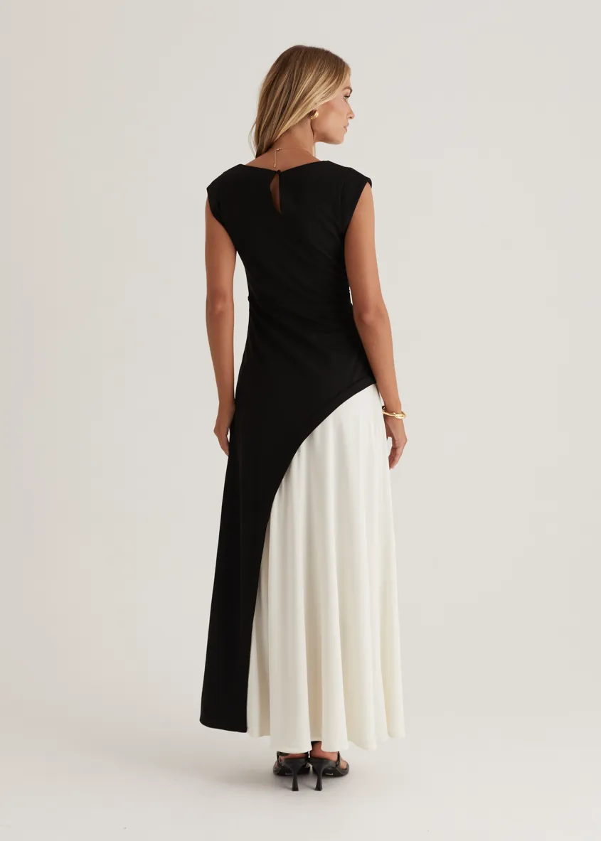 Picasso Maxi Dress - Black Splice
