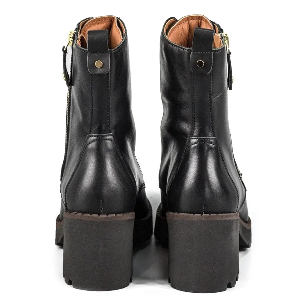 Pikolinos Viella Calfskin Leather Women's Block Heeled Ankle Boots