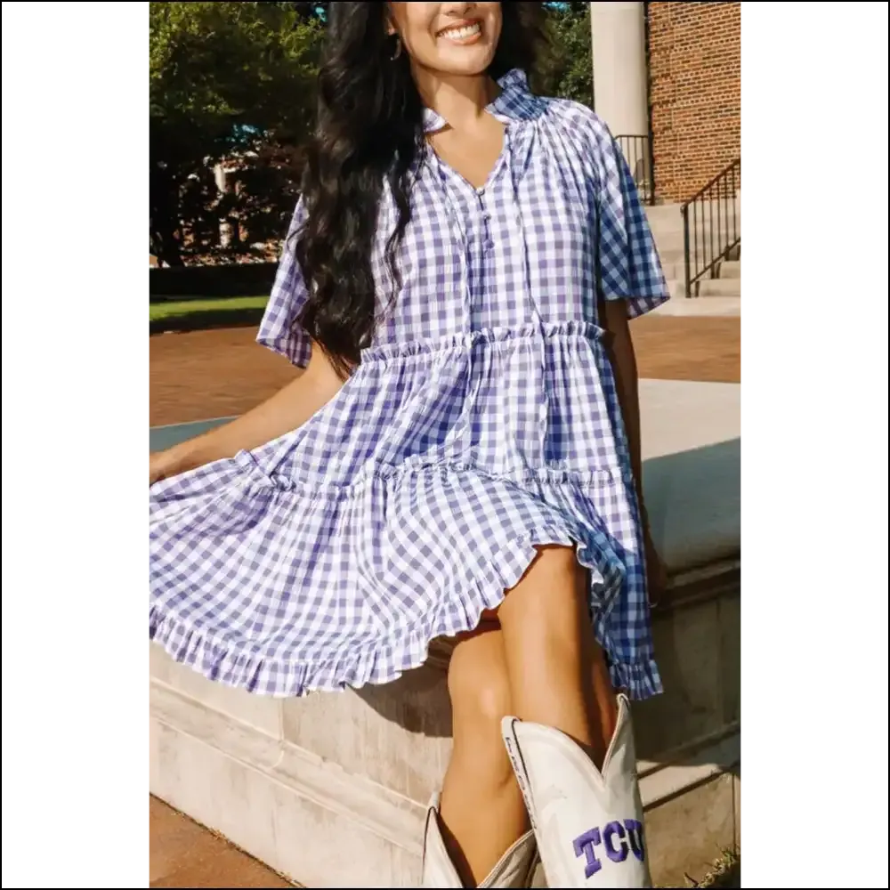 Plaid Frill Tiered Mini Dress: Dangerously Cute Needful Things