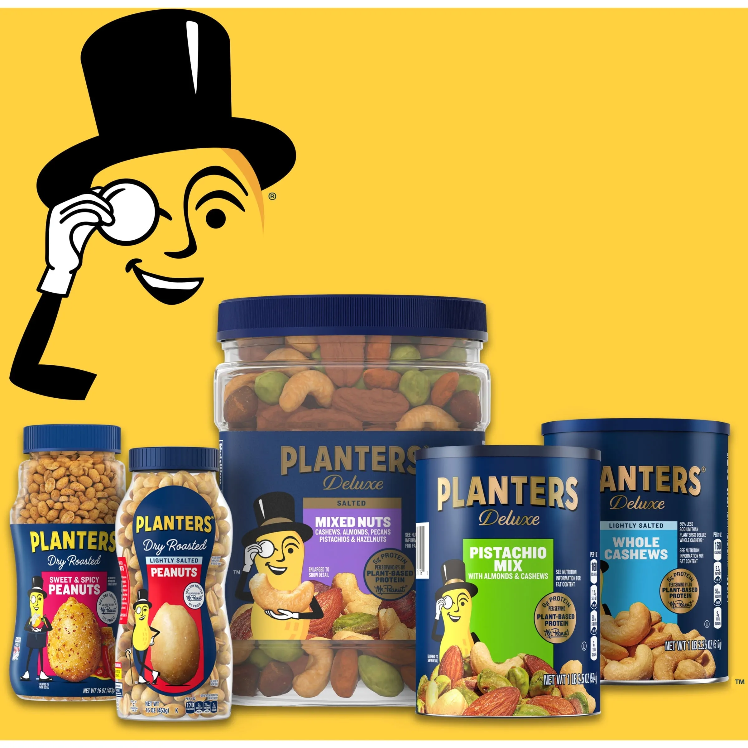 Planters Mixed Nuts Peanuts, Almonds, Cashews, Sea Salt, 3.5 Lb Canister