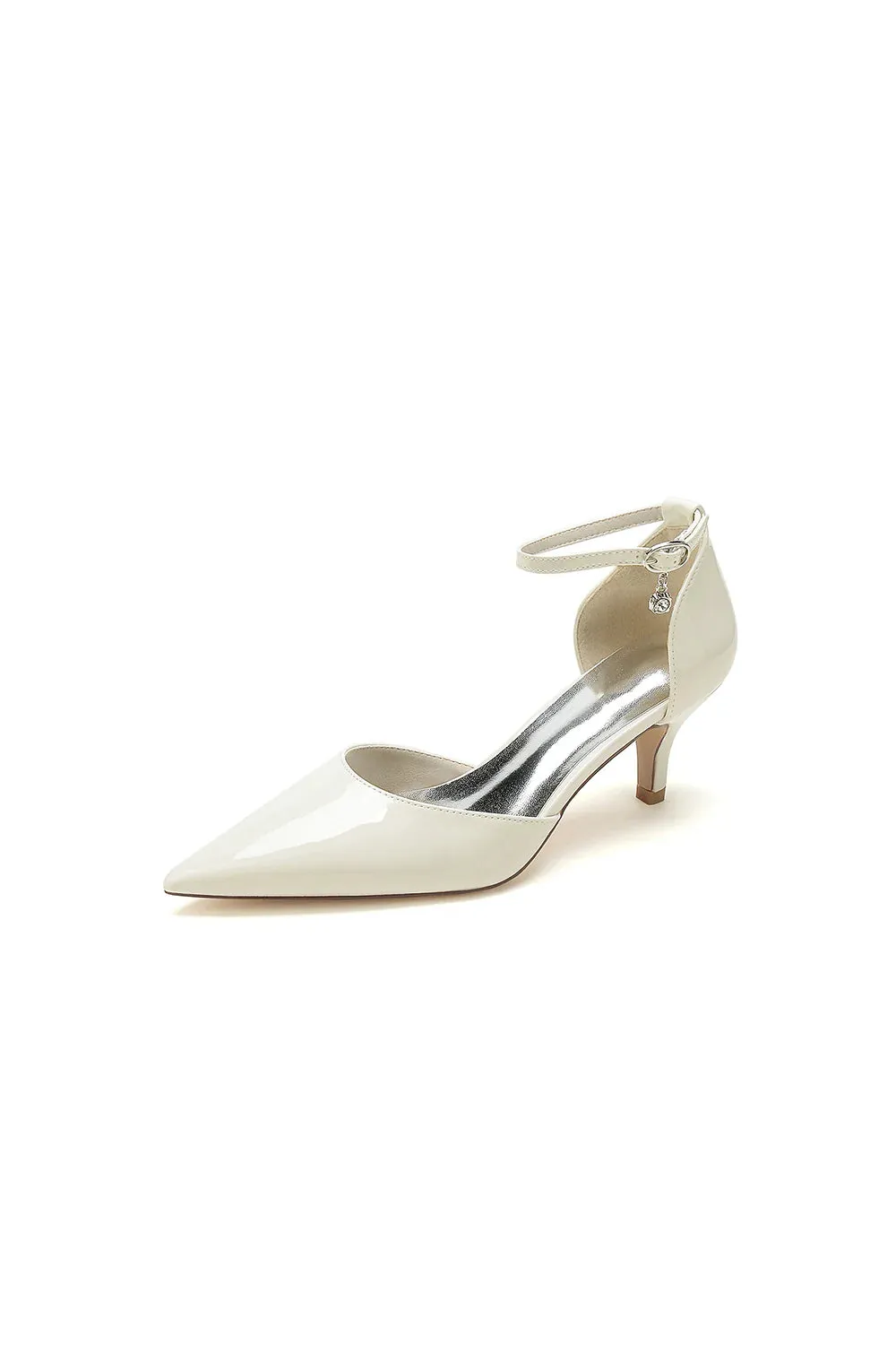 Pointed Toe Wedding High Heels with Ankle Strap