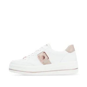REMONTE - D1C02-80 LACED PLATFORM SHOE - WHITE COMBI