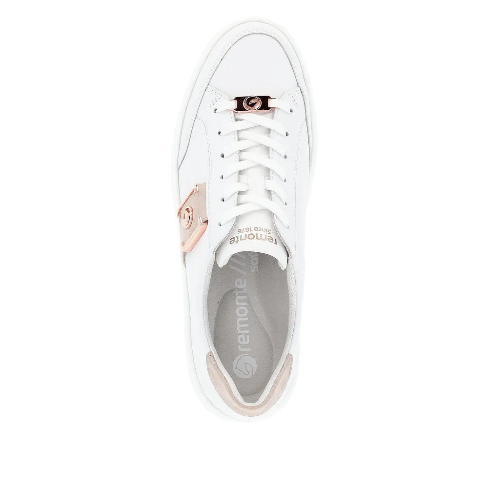 REMONTE - D1C02-80 LACED PLATFORM SHOE - WHITE COMBI