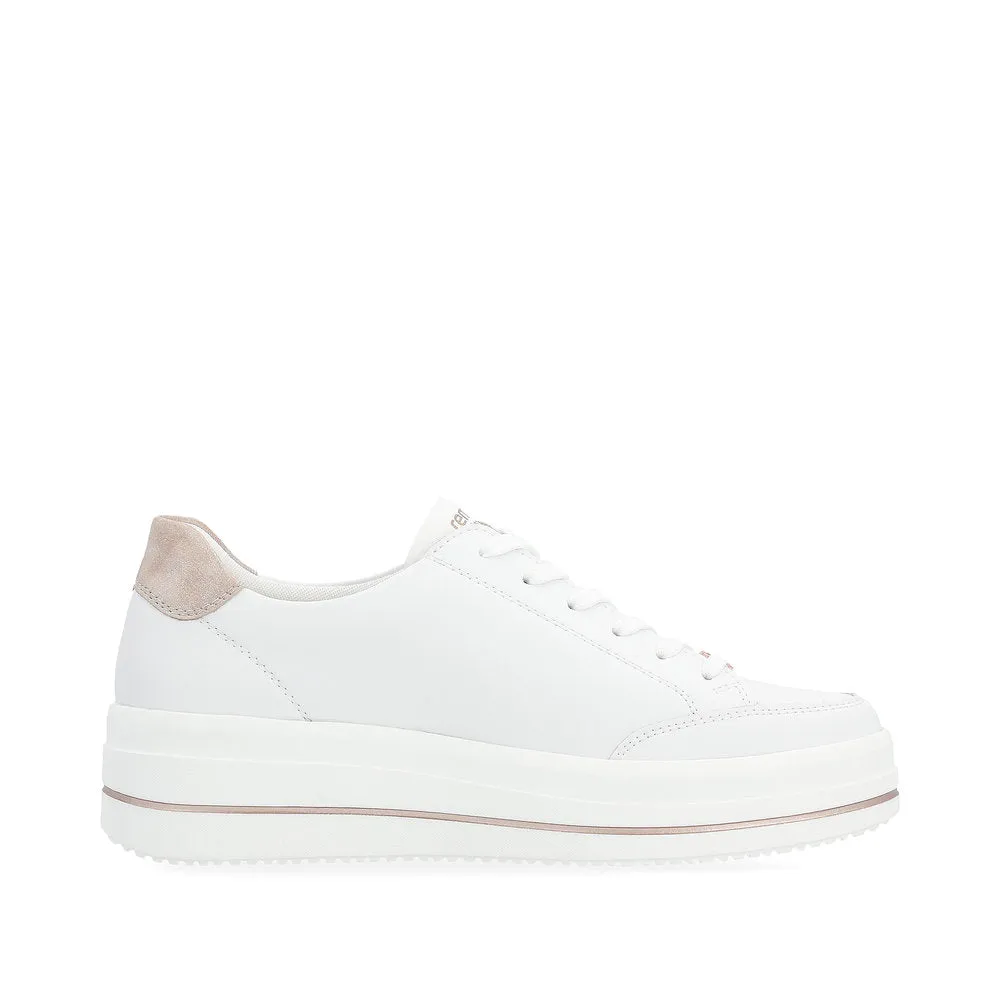 REMONTE - D1C02-80 LACED PLATFORM SHOE - WHITE COMBI