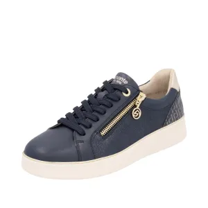 Remonte Womens D2E00-14 Blue Combination G Wide Casual Shoes