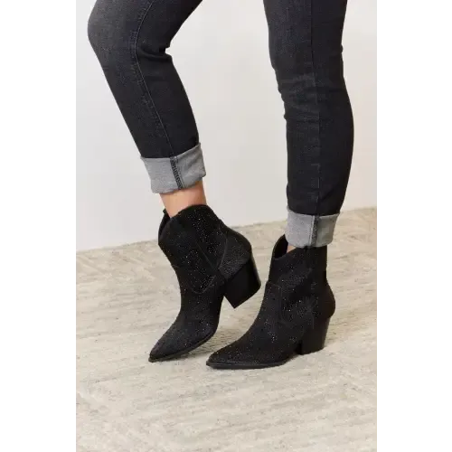 Rhinestone Ankle Cowboy Boots