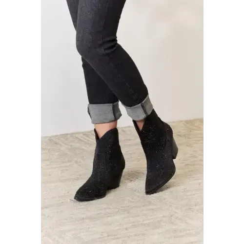 Rhinestone Ankle Cowboy Boots