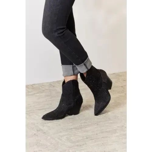 Rhinestone Ankle Cowboy Boots