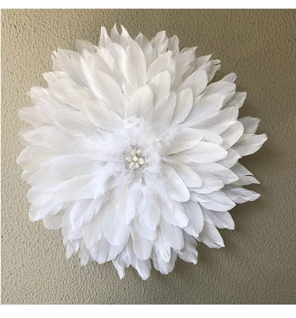 Room Wall Decoration Handmade Feather Sunflowers