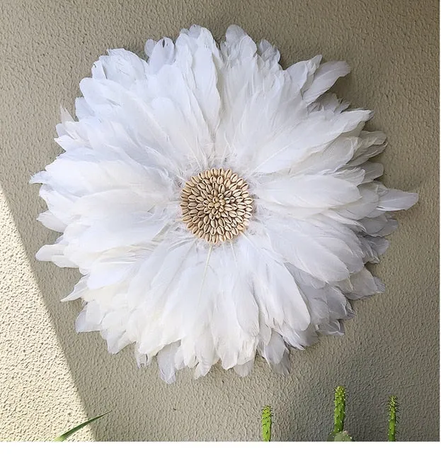Room Wall Decoration Handmade Feather Sunflowers