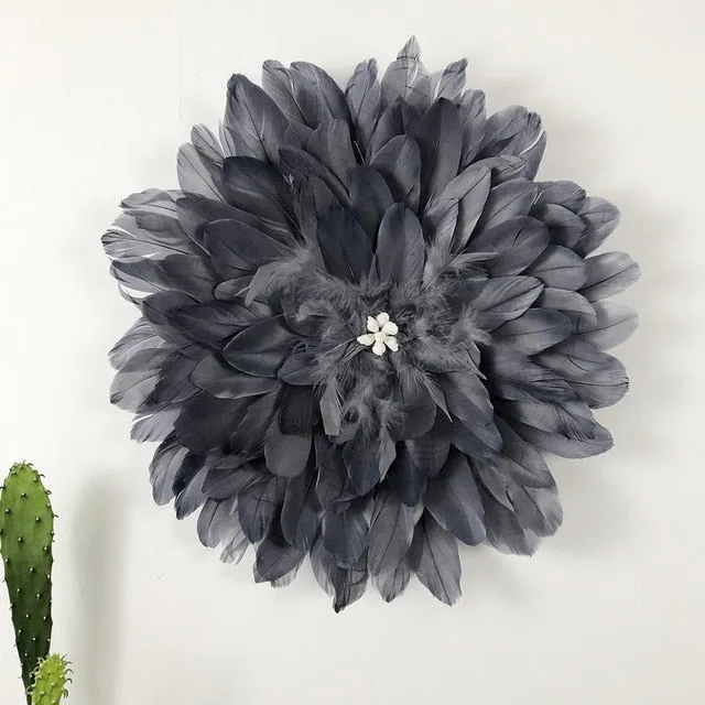 Room Wall Decoration Handmade Feather Sunflowers