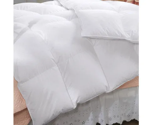 Royal Comfort 50% Duck Feather & 50% Duck Down Quilt 500GSM   Duck Pillows Twin Pack Combo