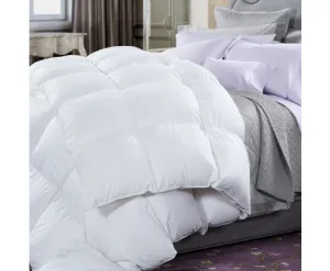 Royal Comfort 50% Duck Feather & 50% Duck Down Quilt 500GSM   Duck Pillows Twin Pack Combo
