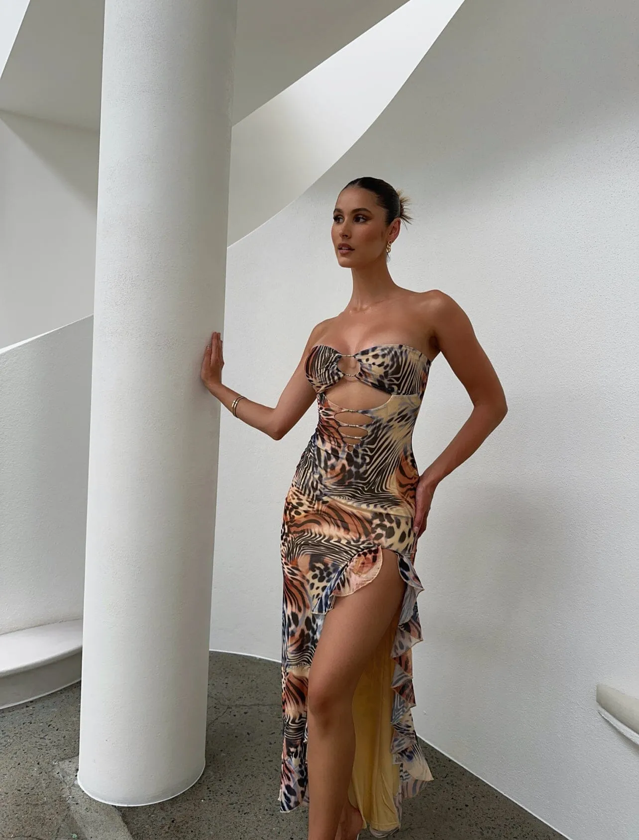 SANGRIA PRINTED MAXI DRESS - OUTCAST EXCLUSIVES