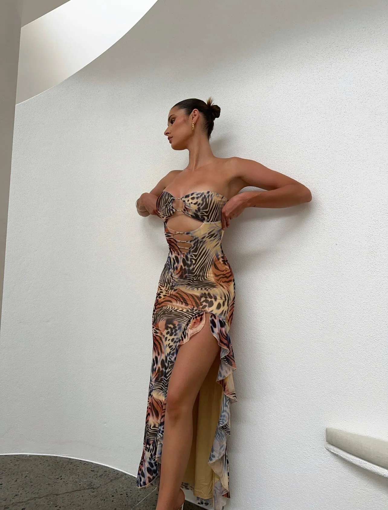 SANGRIA PRINTED MAXI DRESS - OUTCAST EXCLUSIVES