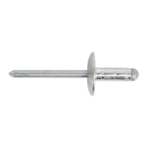 Sealey Aluminium Multi-Grip Rivet Large Flange Ø4.8 x 27mm Pack of 100