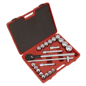 Sealey Socket Set 22pc 3/4"Sq Drive 12-point WallDrive® Metric