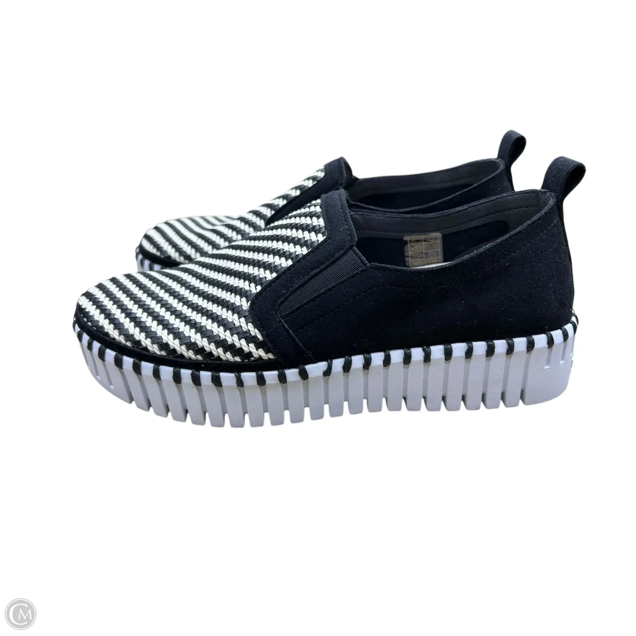 Shoes Heels Platform By Cmc In Black & White, Size: 7