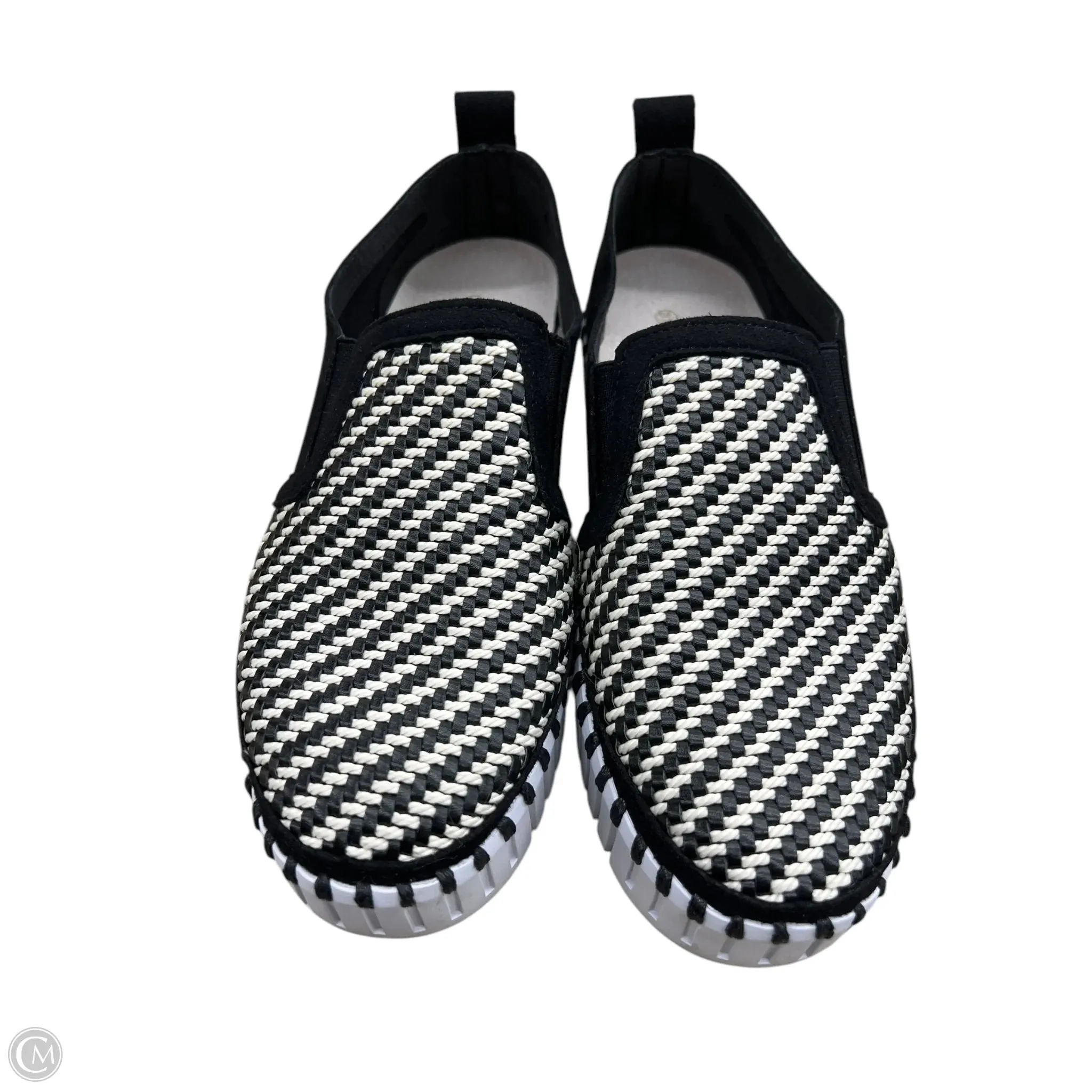 Shoes Heels Platform By Cmc In Black & White, Size: 7
