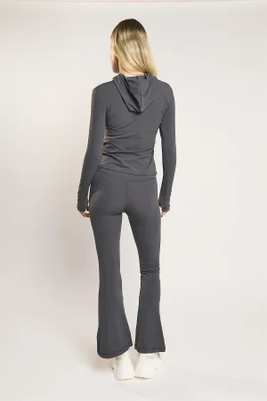 Signature Graphite-Grey Flare-Leggings