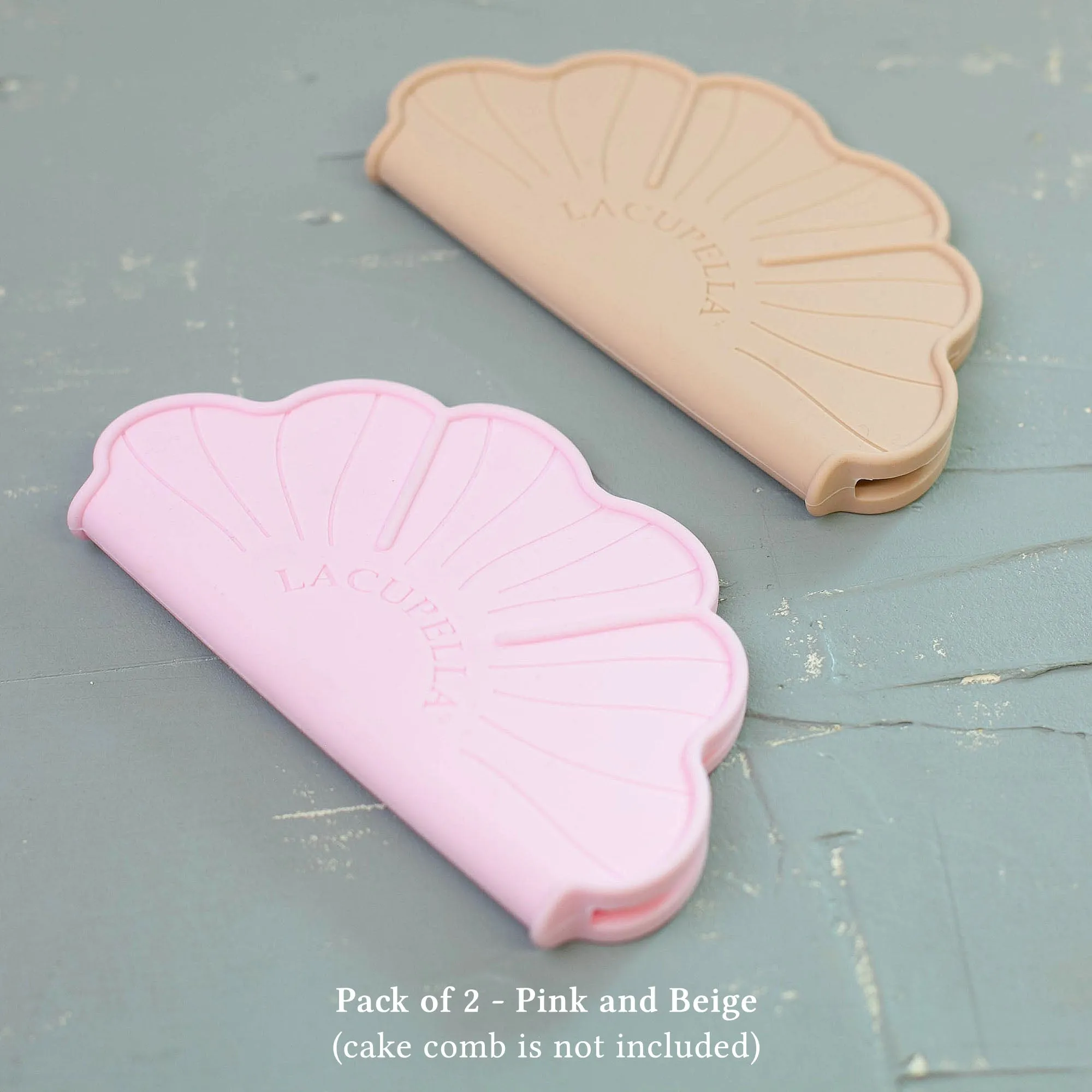 Silicone Comfort Grip Flora For Cake Scraper and Comb Pack of 2