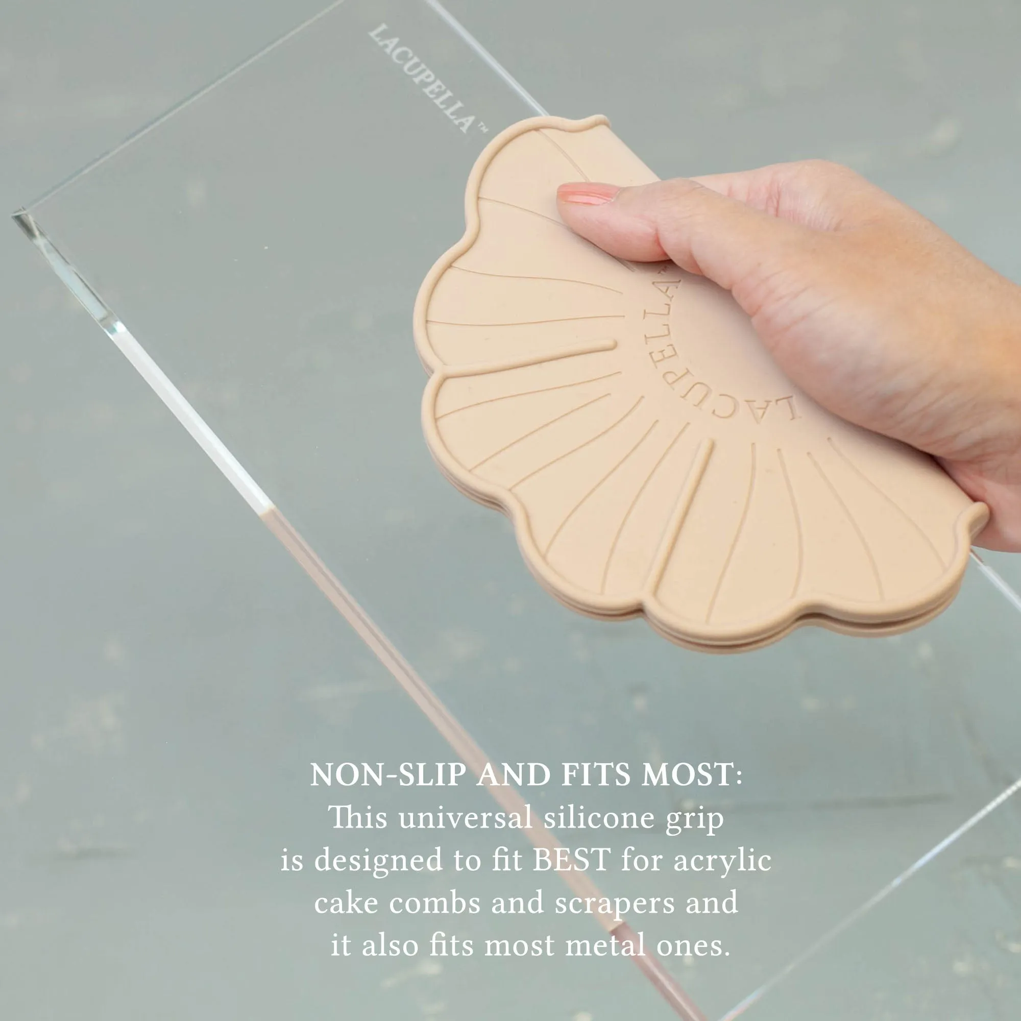 Silicone Comfort Grip Flora For Cake Scraper and Comb Pack of 2